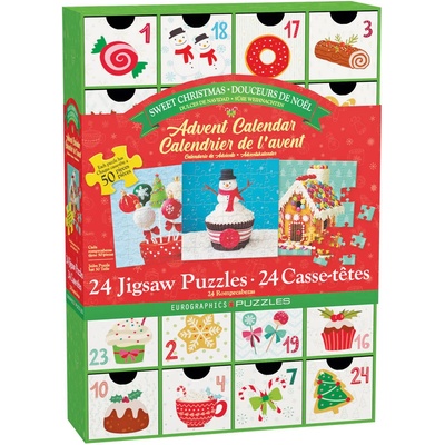 EUROGRAPHICS - Puzzle Advent Calendar - Sweet Christmas 24x50 - 40 - 99 piese