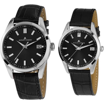 Jacques Lemans Комплект часовници за двойки Jacques Lemans 1-1868E & 1-1811E (1-1868E-1-1811E)