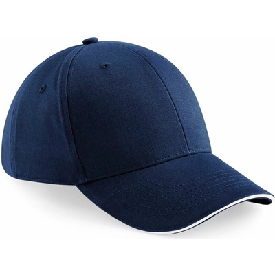 Beechfield B20 6 panelová sandwich "Athleisure" 53.002 french navy/white