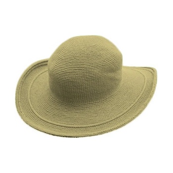 Foxgloves bavlněný háčkovaný klobouk béžový