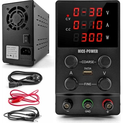 Laboratorní zdroj GOMEDIA SPS3010 300 W 0-10 A 0-30 V – Zboží Mobilmania