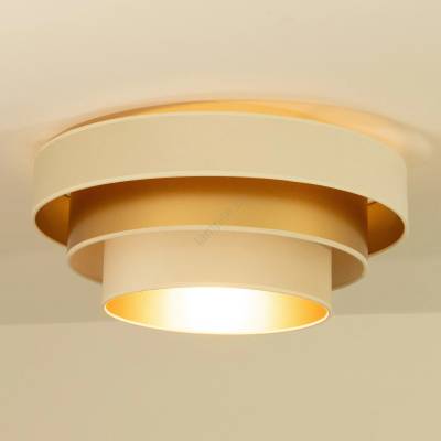 BELIS Плафон WENTA 1xE27/60W/230V Ø 50 cm бежово/златно (BE1096)