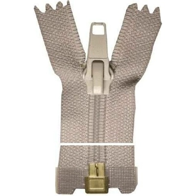 Spirálový zip, dělitelný, Silný - 70cm - šedý - STAP - BALENÍ 10 ks