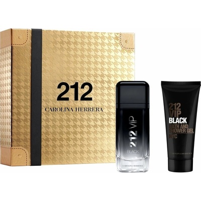 Carolina Herrera 212 VIP Black EDP 100 ml + Carolina Herrera 212 VIP Black parfémovaný sprchový gel 100 ml