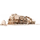 3D puzzle Ugears 3D puzzle Lokomotiva V-Express s vagónem 538 ks