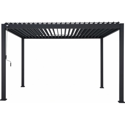 Outdoor Creations Hliníkovo-ocelová pergola s vyčnívajícImi lamelami ALUSTEEL 300x400cm 4 stojky Antracit