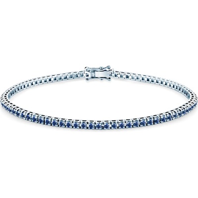 SAVICKI Тенис гривна, бяло злато 585, сини сапфири 1.660К. 2.3mm. 19cm