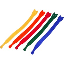 Velcro VEL-EC60250 kabelový manažer na suchý zip ke spojování háčková a flaušová část 200 mm x 12 mm modrá zelená červená oranžová žlutá 5 ks