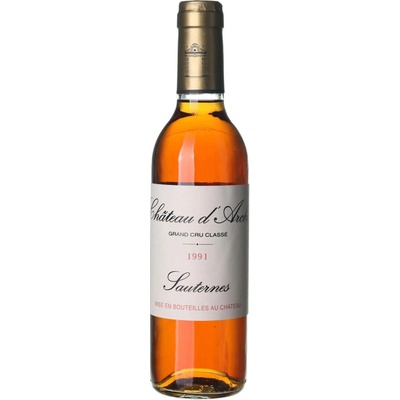 Château D'Arche Sauternes Grand Cru sladké bílé 1991 14% 0,375 l (holá láhev)