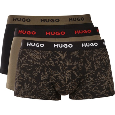 HUGO Комплект три - мъжки боксерки HUGO многоцветни HUGO | Cheren Zelen Mnogotsveten | МЪЖЕ | XL