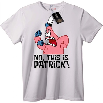 NOONEBRAND Тениска Patrick Star: Бинокъл и Нож - L, White