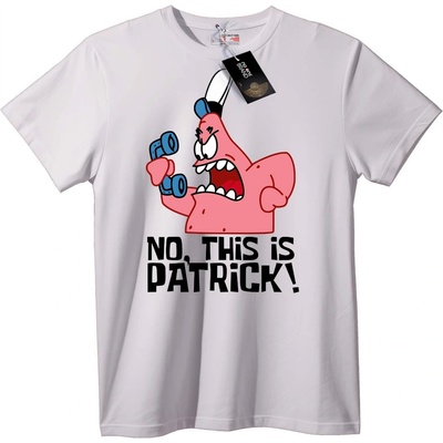 NOONEBRAND Тениска Patrick Star: Бинокъл и Нож - L, White