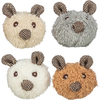 Trixie Plyšový méďa - hlava s catnipem 8 cm