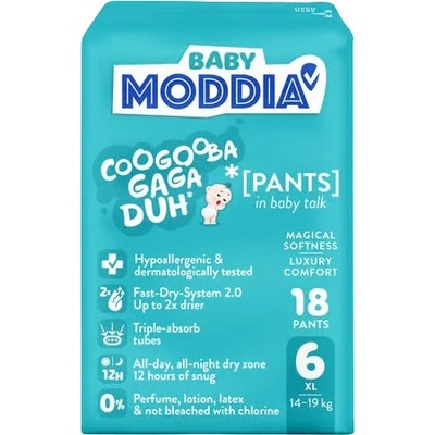 Moddia Baby 6 XL 14–19 kg 18 ks