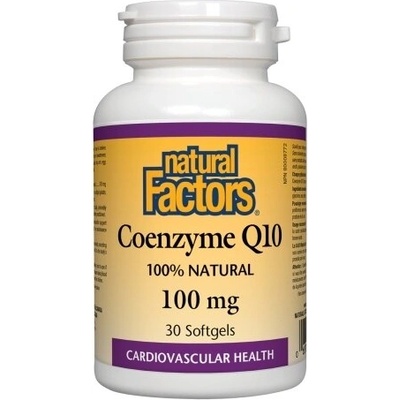Natural Factors Коензим Q10 100 mg 30 софтгел капсули | Natural Factors (2070 NF)