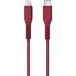 Uniq Кабел Uniq Flex UNIQ-FLEX(CTMFI)-RED, от USB C(м) към Lightning(м), 1.2m, 18W, червен (UNIQ-FLEX(CTMFI)-RED)