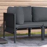 vidaXL Мебели за открито Антрацит 80 x 80 x 71 cm Стомана (42009986)