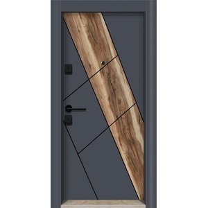 Starsteeldoor Блиндирана врата d-03 Антрацит - седир (цена без монтаж)