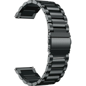Pirrix řemínek k hodinkám / šířka 22mm / nerezová ocel / černý / 230207