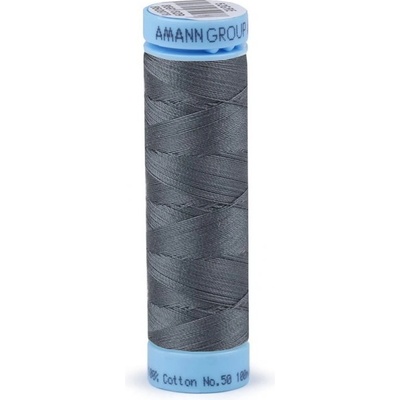 Bavlněné nitě 100 m Etiketní č.50 Triana Amann 0342 Steel Gray