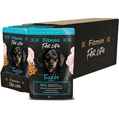 Fitmin Dog For Life Adult turkey with buckhorn 28 x 85 g