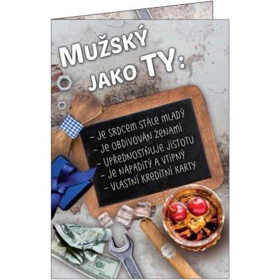 Blahopřání do obálky MUŽSKÝ JAKO TY... (BOB-2612)