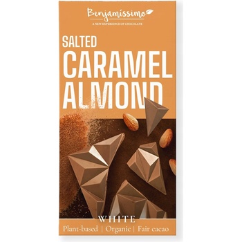 Benjamissimo Svetlá čokoláda Vegan slaný karamel a mandle bio 60 g
