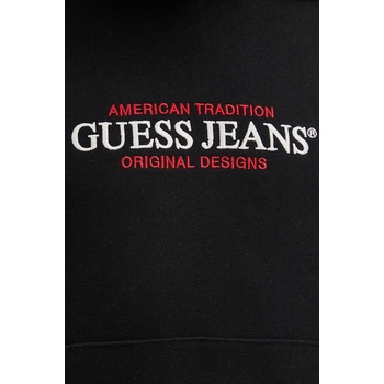 Guess Jeans Суичър Guess Jeans в черно с качулка с апликация M4YQ23 K9V31 (M4YQ23.K9V31)