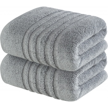 Livarno Home Froté ručník, 2 kusy, 50 x 100 cm (tmavě šedá)