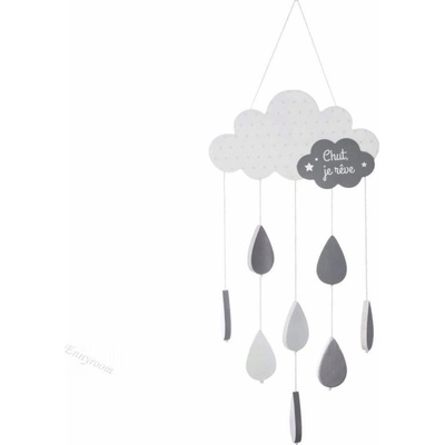 Atmosphera dekorace dětského pokoje závěsná dekorace pro děti šedý mrak