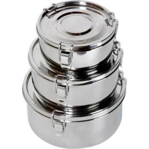 BasicNature Контейнер за храна Basic Nature Stainless Steel Food Container Food storage - Metallic - размер 0, 5 l (532-0498-0111)