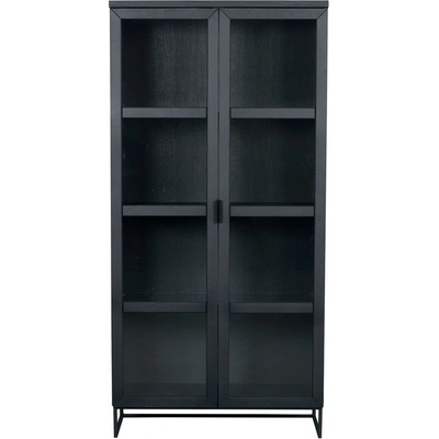 Černá dubová vitrína ROWICO EVERETT III. 95 x 41 cm