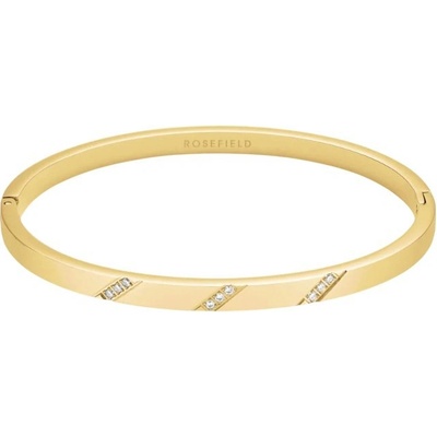 Rosefield Pozlacený pevný náramek s krystaly JBLCG-J1043