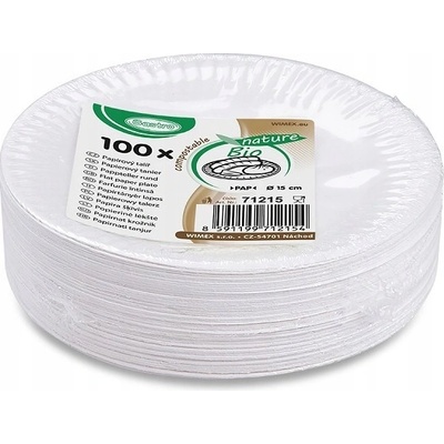 Wimex Papierový tanier FSC Mix biely O15cm