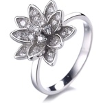 Silenti Jewelry Сребърен пръстен "Красота" - 7 - 54.5мм (17.2мм диам. )