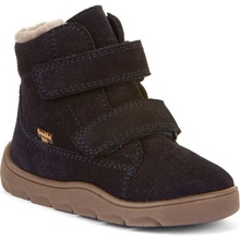 Froddo Chlapčenské zimné barefoot topánky ZERU TEX FURRY Dark blue G2110149 tmavomodrá