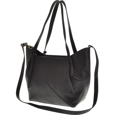 Laura Biaggi kožená Shopper kabelka TS-AB959 černá