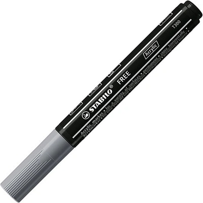 Stabilo Free Acrylic T300 kulatý hrot 2-3 mm tmavě šedý 452893