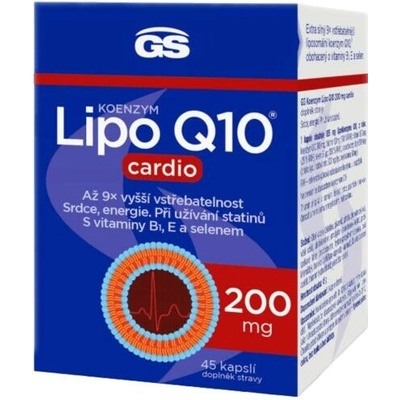 GS Koenzym Lipo Q10 Cardio 200mg 45 kapslí