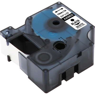 Label Dymo D1 45803 - kompatibilná páska - 19mm čierne písmo / biely podklad