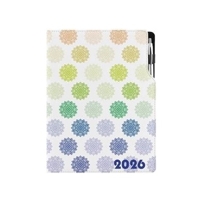 Design A4 denní 2026 Mandala barevná
