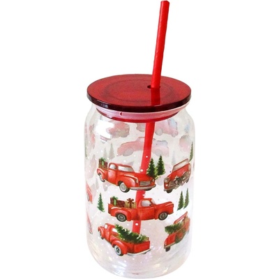 TORO Pohár so slamkou vianočný motív 480 ml