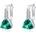 Silenti Jewelry Сребърни обеци "Деликатност" - Зелен