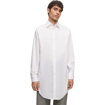 HUGO BOSS Men's Plain Long-Sleeve Shirt - White