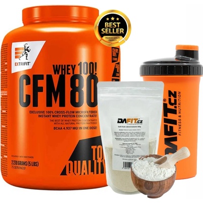AKCE Extrifit CFM Instant Whey 80 2270 g + ZDARMA Dafit Kaše 300 g + Šejkr 700 ml