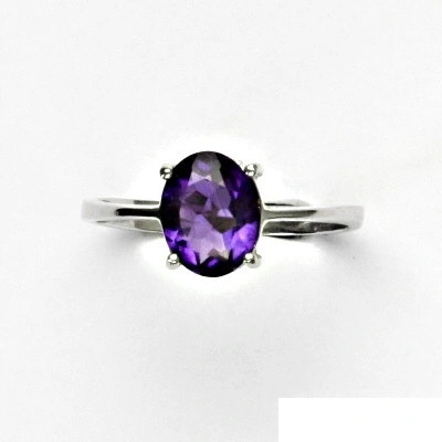 Čištín Zlatý prsten přírodní tmavý ametyst bílé i žluté zlato T 1244