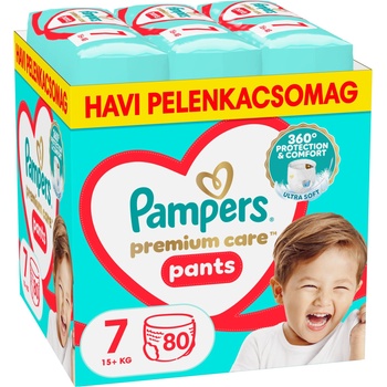 Pampers Premium Care Pants месечен пакет пелени 17kg+ Junior 7 (80бр. ) (8700216338981)