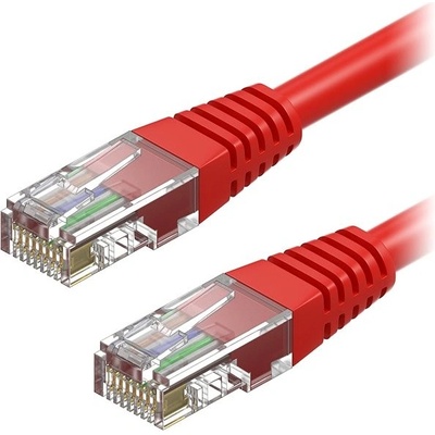 AlzaPower APW-CBP5EU0010R Patch CAT5E UTP, 1m, červený
