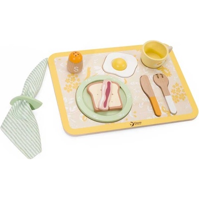 Classic World Детски дървен ретро поднос за закуска (cw50575)