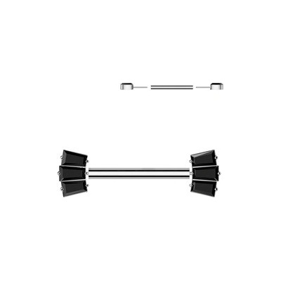 Šperky4U piercing do bradavky titan Push In TIT1409-K